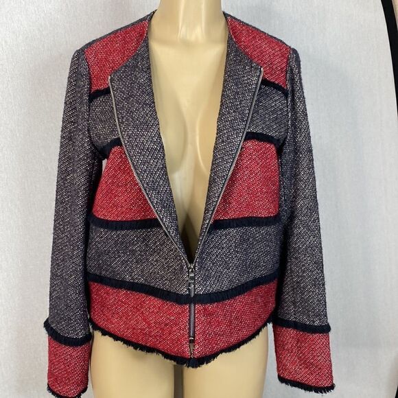 Sonia Rykiel Striped Zip Women’s Size 40 Short Jacket / Blazer. Great Condition! - Picture 7 of 12